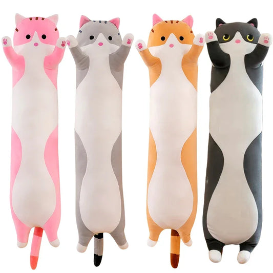 🌸 Cute 19.5in Cat Plush Toy & Leg Pillow 🌸